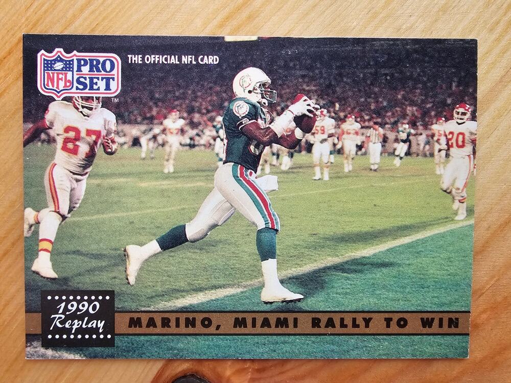 Marino, Miami Rally to Win 1991 Pro Set #340 - Miami vs Kansas City - NFL